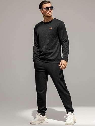 Vssjavun Mens Track Suits 2 Piece Set Long Sleeve Pullover Sweatshirt and Sweatpants Matching Set Athletic Jogging Sets - Image 1