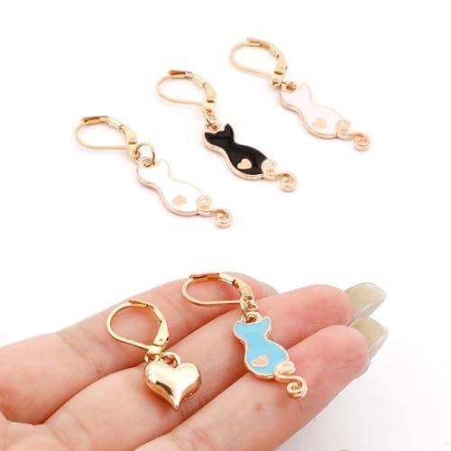 DoreenBeads Stitch Markers for Crocheting and Knitting, Alloy Enamel Crochet Marker Crochet Gifts for Knitting Weaving Sewing Accessories Quilting Jewelry Making thumbnail 4