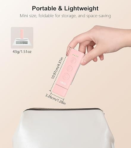 Gritin Book Light Rechargeable, Reading Light Lamp Clip on Books, 3 Eye-Protecting Modes (Mixed/White/Amber), 5 Brightness & Stepless Dimming, Flexible Reading Lamp for Readers- Pink thumbnail 8