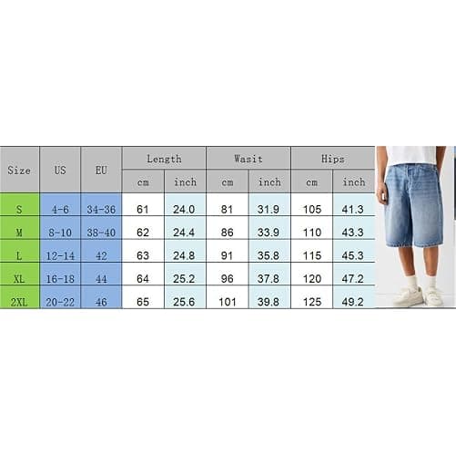 KIHFSODN Jean Shorts kids Baggy Jorts Casual Denim Shorts Y2k Loose Long Jorts Vintage Fashion thumbnail 4