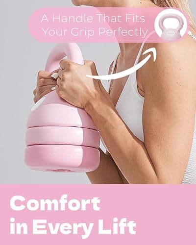 kure.fit Adjustable Kettlebell | 5 lb - 12 lb | Kettlebell Weights Set for Home Gym | Full-Body Workouts, Strength Training, Weight Loss | Fabric Booty Band | Beginners & Women thumbnail 7