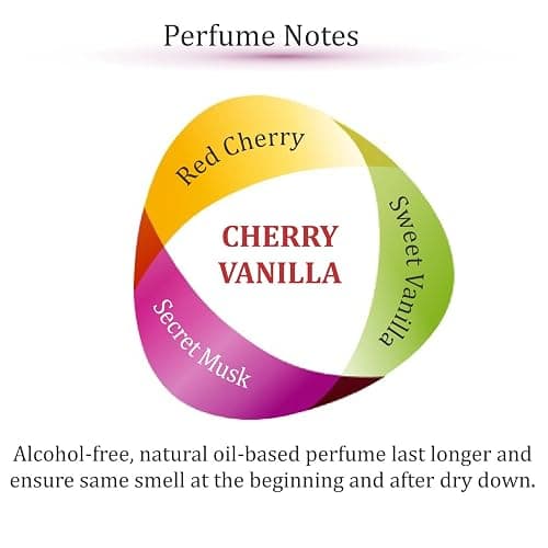 Zoha Cherry Vanilla - Cherry Perfume for Women and Men, Alcohol Free Perfume Oil Roll On, Natural Clean Travel Size Parfum, 6ml Roller thumbnail 3