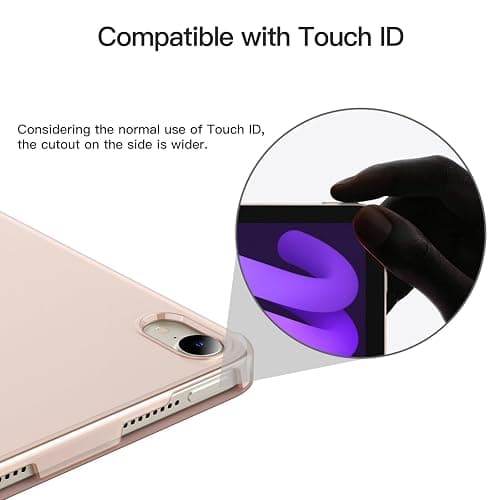 JETech Case for iPad mini (A17 Pro, 2024 Model, 7th Generation) / mini 6 (2021 Model, 6th Generation), Slim Stand Hard Back Shell Smart Cover with Auto Wake/Sleep (Rose Gold) thumbnail 7