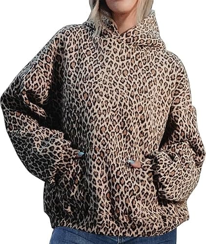 Y2k Cheetah Hoodie Leopard Print Hoodie Sweatshirt Women Oversized Trendy Graphic Hoodies 2000s Pullover Streetwear - Image 1