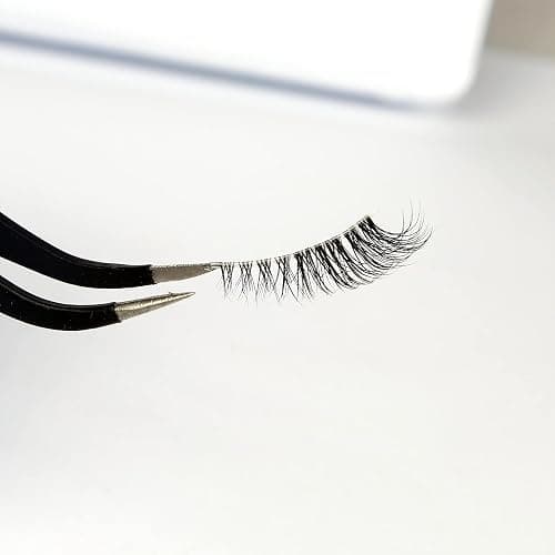 Half False Eyelashes with Clear Band Wispy Cat Eye Look Natural Short Small 3/4 Accent Lashes Faux Mink Fake Eyelash Strips 14 Pairs Pack thumbnail 4