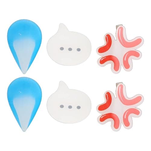 6PCS Cute Clips Funny Shaped Sweat Droplet Side Clips Droplet Pins for Daily Wear Party Accessories - Image 1
