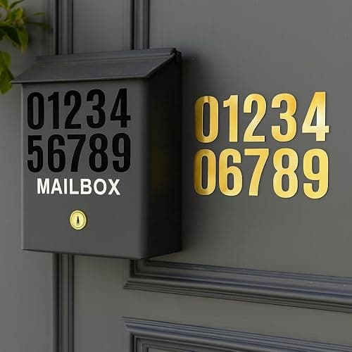 10 Sheets 1.5 Inch Gold Vinyl Number Stickers 0-9, Self Adhesive Waterproof Numbers for DIY Crafts, Home Décor, Mailbox, Signs, Bottles, Classroom, Scrapbooks, Labeling Projects（Gold ） thumbnail 6
