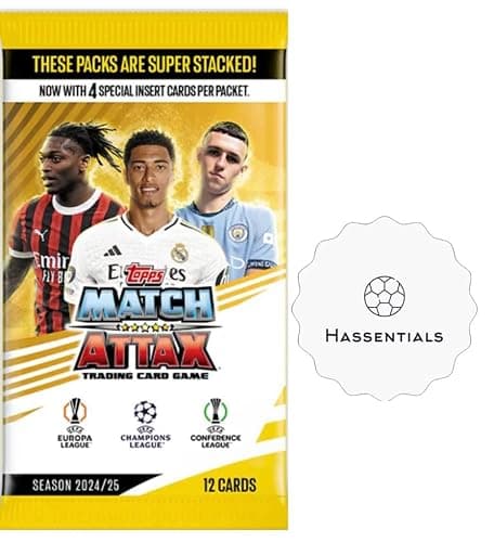 Match Attax Topps 24/25 New Premier League Soccer Trading Cards 1 Pack of 12 Soccer Cards 2024/2025 with hassentials Sticker thumbnail 2