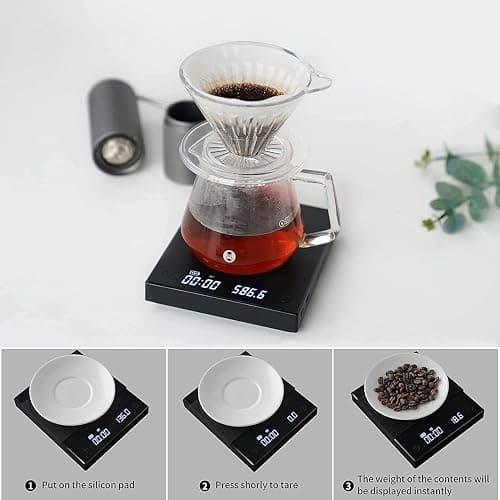 TIMEMORE Black Mirror Basic 2 Coffee Scale, Espresso or Pourover Scale with Timer, 2000 Grams Capacity (Black) thumbnail 8