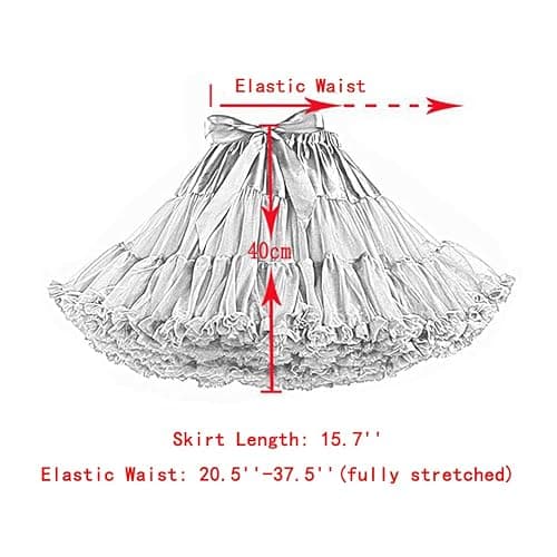Colyanda Womens 3-Layered Pleated Tulle Petticoat Tutu Puffy Party Cosplay Skirt thumbnail 4