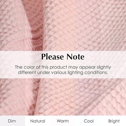 GOTS Certified 55"X60" Throw 100% Organic Cotton Waffle Blanket-Light Rose | Premium Waffle Blankets & Throws for Bed, Throw Blanket for Couch, Modern & Cozy Blanket, All Season, Comfy and Soft Blankets thumbnail 9