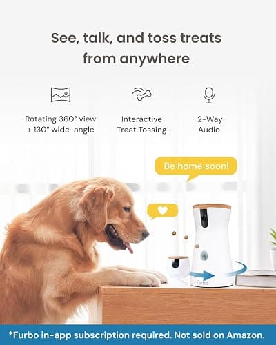 Furbo 360° Dog Camera + Mini (2-Camera Bundle Nanny Pro Subscription): Dog Safety & Home Security Alerts, Pet Camera with Speaker, Phone App & Night Vision (New Subscription Needed at Setup) thumbnail 2