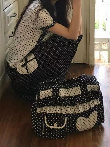 TYATVS Whimsy Twee Polka Dot Purse Gyaru Style Kawaii Harajuku Shoulder Bag Shoujo Girl J Fashion Alt Accessories thumbnail 5