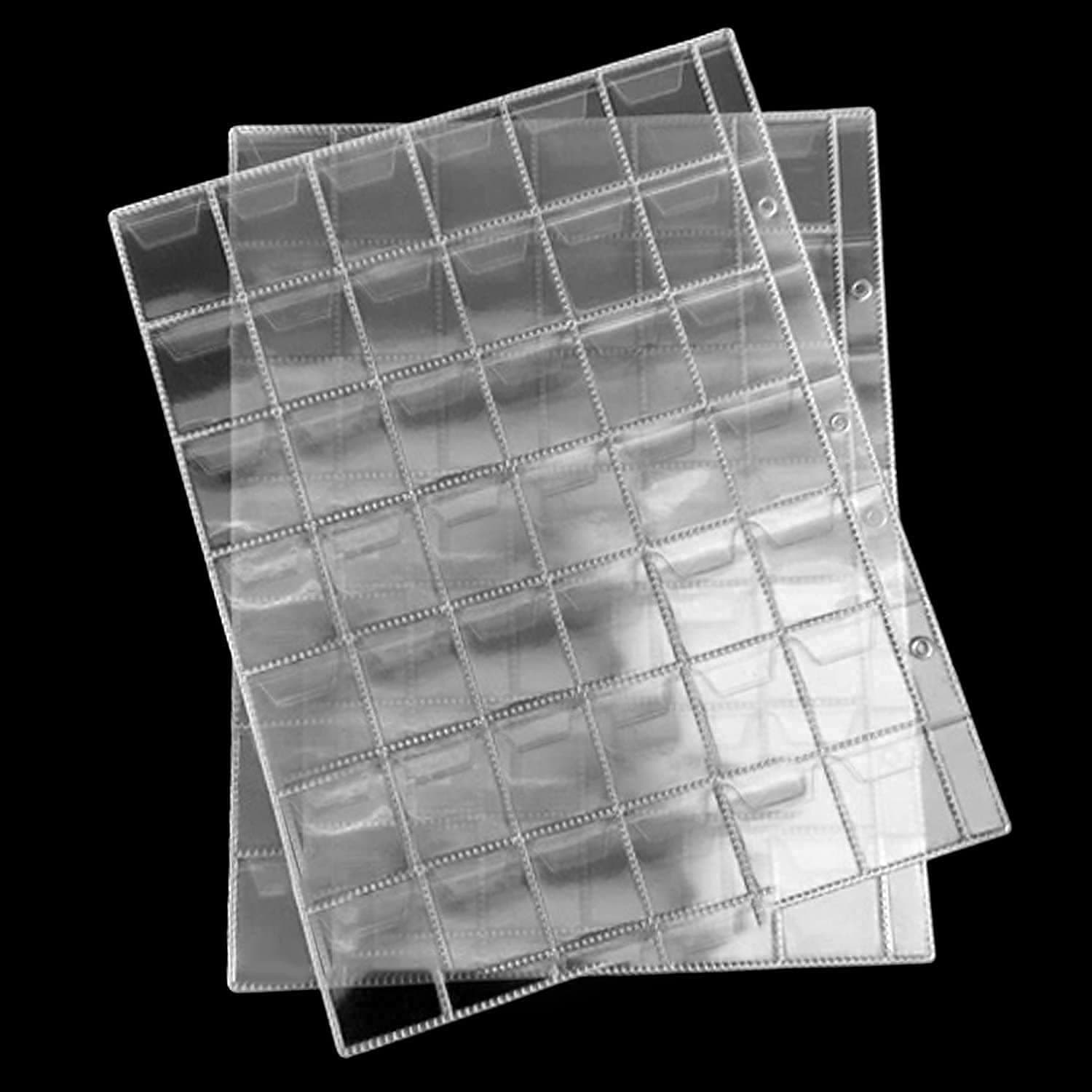 lehom Plastic Coin Pocket Pages 42 Grids Coin Collection Supplies 10 Sheets Coin Holder for Stamp Coin Medals Badge thumbnail 9