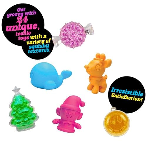 Schylling NeeDoh Advent Calendar - 24 Days of Sensory Surprises - Squishy Toys with Fun Shapes and Textures - Ages 3 and Up - Color May Vary; 24 NeeDoh Toys in One Calendar thumbnail 4