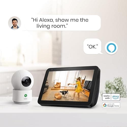 aosu 2K Security Camera Indoor, Baby Monitor Pet Camera One-Touch Call, Smart Motion Tracking, IR Night Vision, Compatible with Alexa, 2 Pack thumbnail 8