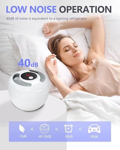 Dental Ultrasonic Retainer Cleaner Machine 45kHz, UV Denture Cleaner with 4 Modes Digital Timer, Portable 200ML UltraSonic Cleaning Pod for Night Mouth Guard, Aligner, Braces, Jewelry and More-White thumbnail 5
