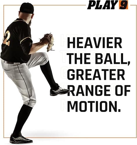 SHOP PLAY 9 - Plyometric Baseballs - Weighted Balls for Baseball - Arm Care, Velocity, and Strength Training - Weighted Baseballs for Throwing and Stretching - Textured Finish for Improved Grip thumbnail 6