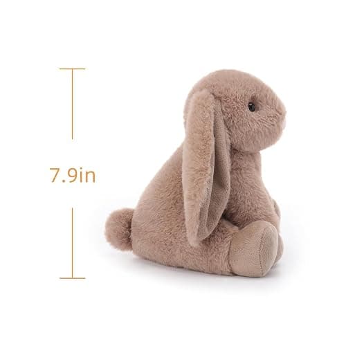 Apricot Lamb Cocoa Brown Bunny Stuffed Animals for Kids, Soft Cute Plush Toys for Baby Girl and Boy, 7.9 Inches thumbnail 2