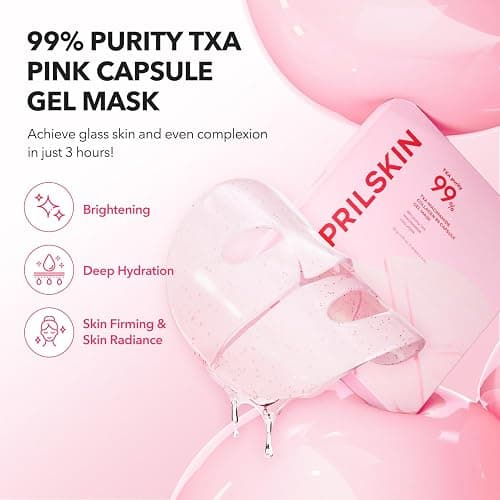 APRILSKIN TXA Pink Capsule Gel Mask | Overnight Face Mask for Glass Glow Skin I 99% High-Purity Tranexamic Acid 3 for uneven skin tone I Elasticity, Hydrating and Firming I Korean Skincare I 30g x 4ea thumbnail 2