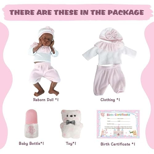 MEIVCOS Baby Dolls, 18.11 Inch Full Soft Body Realistic Newborn Baby Doll, | 1:1 Lifelike Newborn Dolls Non Vinyl Realistic Reborn Toddler Dolls Boy Washable Sleeping Doll thumbnail 6