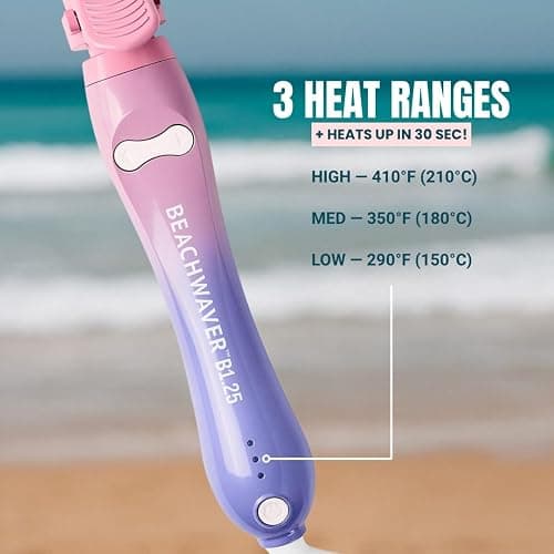 The Beachwaver Co. B1 Rotating Curling Iron - Pink Sunset | Automatic 1-Inch Ceramic Curling Iron - Most Common Barrel Size for All Hair Lengths! | Auto-Shut Off, Travel-Friendly, Dual Voltage thumbnail 7