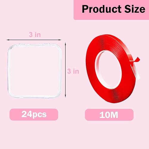 24pcs Press on Nail Storage Box with 10M Adhesive Double Sided Tape Acrylic Nail Display Box Artificial False Nail Box Organizer Fake Nail Case Transparent Nail Packaging Boxes for Nail Salon thumbnail 3