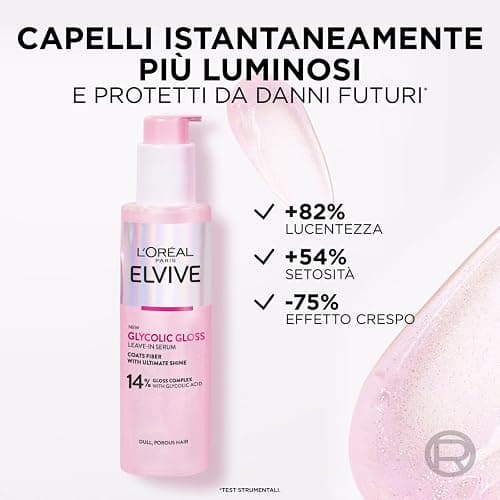 L'Oréal Paris, Elvive Glycolic Gloss, 5 Minuten-Laminierungsbehandlung (200 ml) + Serum ohne Ausspülen (150 ml) + Spülung (150 ml), Set für stumpfes und poröses Haar, intensiver und langanhaltender thumbnail 3
