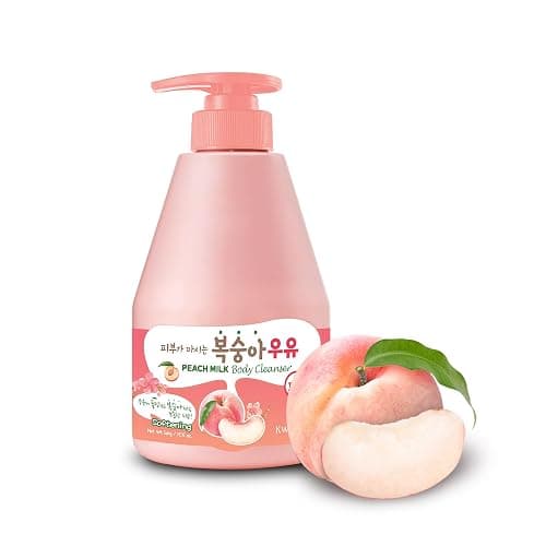 Kwailnara Peach Milk Body Wash (19.75 Fl Oz) – Korean Body Cleanser for Clear & Bright Skin | Milk Protein, Royal Jelly & Vitamin-Rich Peach Extract | Paraben-Free with Gentle Bubbles - Image 1