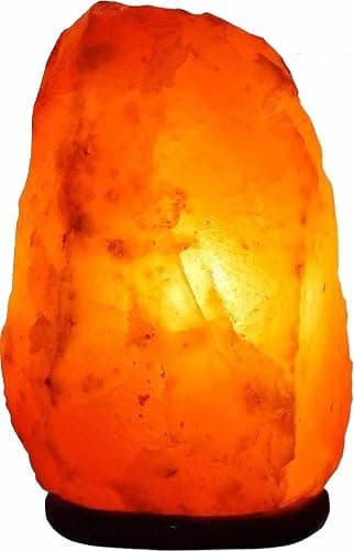Himalayan Dimmable, Natural Himalayan Crystal Rock Salt Lamp Pink Light, Hand Crafted Wooden Base Direct from Foothills of The Himalayas Home Decor, Night Light & Gifts thumbnail 3