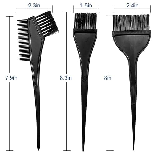 MOONMINI Hair Dye Color Brush and Bowl Set, Black | Color Bowl Brushes Tool, Mixing Bowl Kit, Tint Comb, Hair Tint Dying Coloring Applicator thumbnail 2