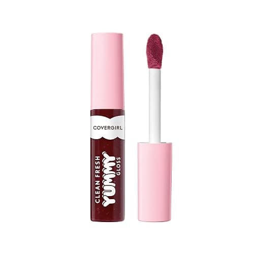 COVERGIRL - Clean Fresh Yummy Gloss, yummy formula, infused with Hyaluronic Acid and naturally-derived Antioxidants, for instant hydration, supple and healthy-looking lips, clean, vegan and gluten-free - Acai You Later - 300 - Image 1