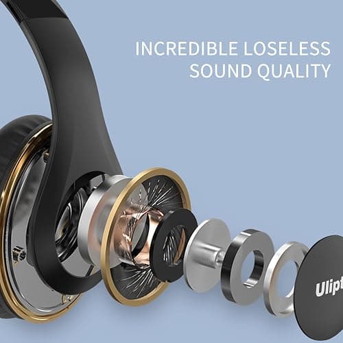 Uliptz Bluetooth Headphones Over Ear, Wireless HiFi Stereo Foldable Headset | 65H Playtime, Bluetooth 6.0, 6 EQ Modes, Built-in Mic, Deep Bass Stereo, Lightweight Design for Home, Office, Travel & PC thumbnail 7