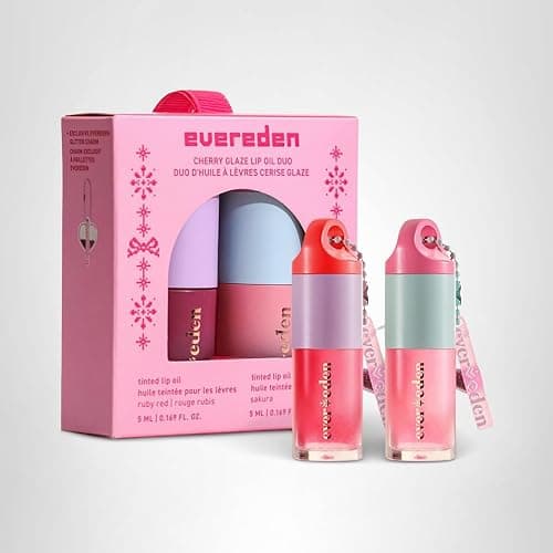 Evereden Kids Tinted Non Toxic Lip Gloss Kit: Ruby Red & Pink, Non Toxic, Vegan Makeup for Kids - Hydrating Lip Gloss | Sunflower, Avocado, Grapeseed Oils - Gift Set Box - Easter Basket Stuffers thumbnail 10