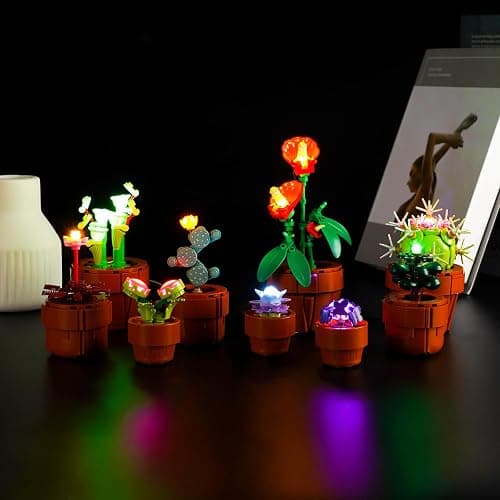 LocoLee Licht Kompatibel mit Lego Mini Pflanzen, Led Beleuchtungs Compatible with LEGO 10329 Icons Tiny Plants - Nur Lichter Set, Kein Modell thumbnail 5