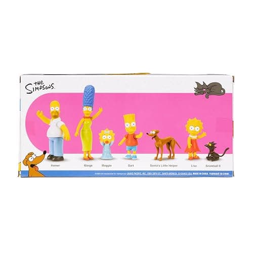 Disney The Simpsons Action Figures Family Multi-Pack 2.5” Scale Figures, Includes Homer, Marge, Bart, Lisa, Maggie, Santa’s Little Helper, and Snowball II thumbnail 7