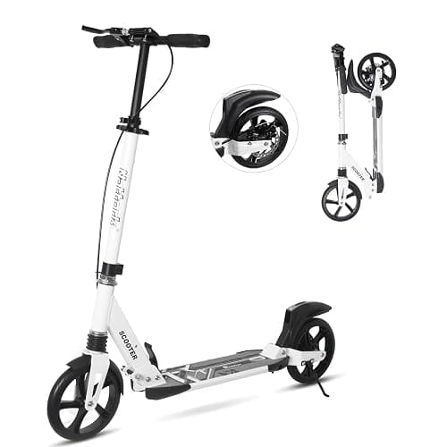 Nattork Scooter for Kids Teens and Adult Max Load 240LBS- Adjustable Height Folding Scooter with Large Sturdy Wheels Smooth Ride, Lightweight, Commuter Adult Scooters with Disc Brake,Shock Absorption - Image 1