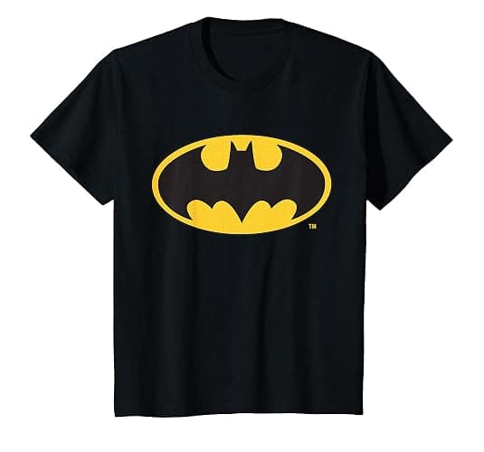 DC Kids Batman Logo Classic Graphic Tee T-Shirt for Boys and Girls - Image 1