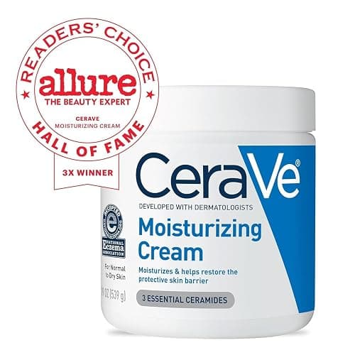CeraVe Moisturizing Cream, Body and Face Moisturizer for Dry Skin, Body Cream with Hyaluronic Acid and Ceramides, Daily Moisturizer, Oil-Free, Fragrance Free, Non-Comedogenic, 19 Ounce thumbnail 2