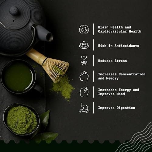 NaturaleBio Organic Ceremonial Grade Matcha Powder, 30g. From Uji, Kyoto for Traditional Japanese Tea Ceremony. Green Tea Free of Added Sugars and Preservatives thumbnail 3