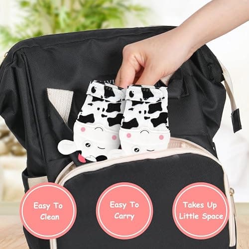 2Pack Silicone Teething Mitt, Cow Baby Teething Toy for 0-6 6-12 Months, Food Grade Silicone Infant Teething Mitten, BPA-Free Baby Chew Toys for Pain Relief, Sucking Needs thumbnail 6