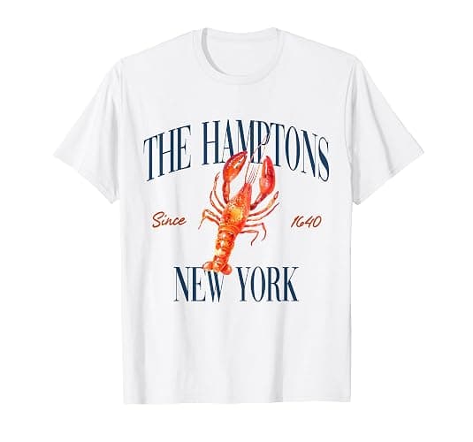 The Hamptons New York Est. 1640 - Old Money, Aesthetic T-Shirt thumbnail 2