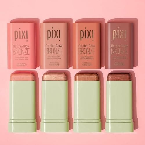 Pixi On-the-Glow Bronze - SoftGlow, Hydrating Tinted Moisture Bronzer Stick with Ginseng, Aloe Vera & Fruit Extracts, For Cheeks & Lips, 19g / 0.6oz, Paraben-Free - SoftGlow thumbnail 4