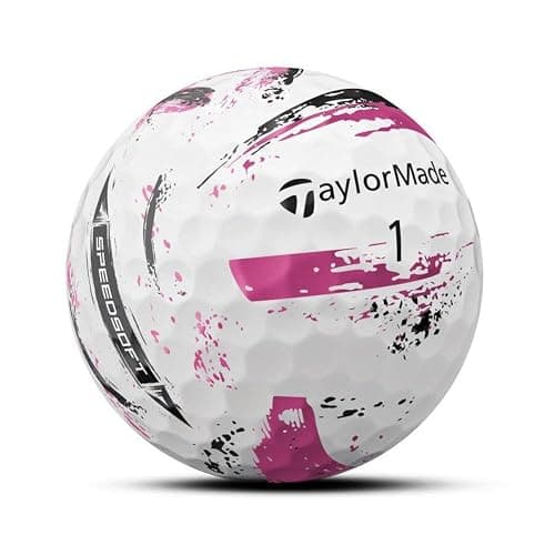TaylorMade SpeedSoft Ink Golf Balls (Pink, 3pk) 1 Sleeve 2024 - Image 1