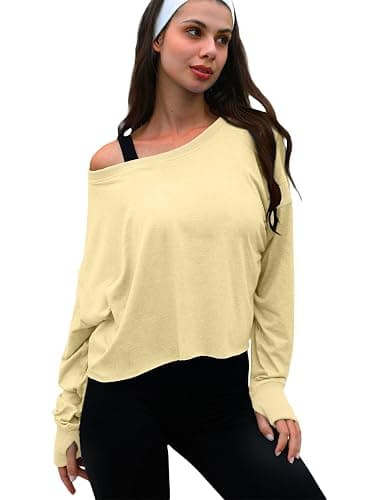 UNIANKIYA Open Back Workout Tops for Women Long Sleeve Cropped Athletic Clothes Gym Running Yoga Low Impact Sports T Shirts thumbnail 2