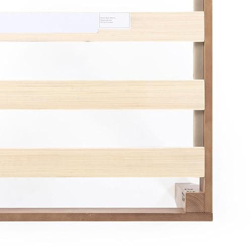 Mellow Naturalista Classic - 12 Inch Solid Wood Platform Bed with Wooden Slats, No Box Spring Needed, Easy Assembly, Queen, Pine thumbnail 6