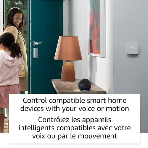 Amazon Echo Dot (newest model), Vibrant sounding Alexa speaker, Great for bedrooms, dining rooms and offices, Glacier White thumbnail 4