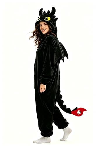 Cozy Dragon Onesie Pajamas, Unisex Adult Animal Party Cosplay Costume thumbnail 4