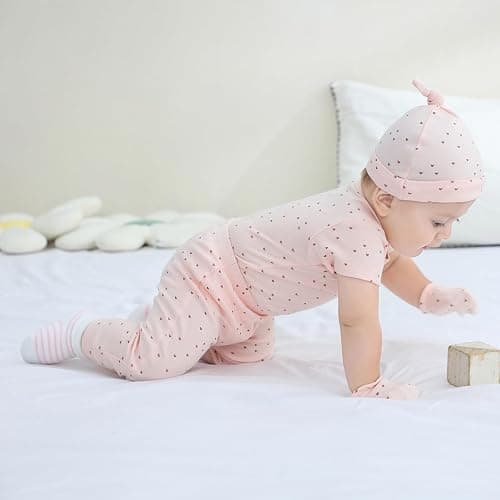 Ruliby Baby Bodysuit and Pant Set 10-pcs Cotton Soft Newborn Boy Girl Clothes Outfits thumbnail 6