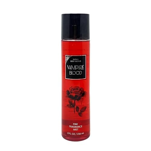 Bath & Body Works Holiday Special VAMPIRE BLOOD 3 Piece Bundle - Fragrance Mist - Body Cream - Shower Gel - with a Charcoal Scrub Bar Soap thumbnail 2